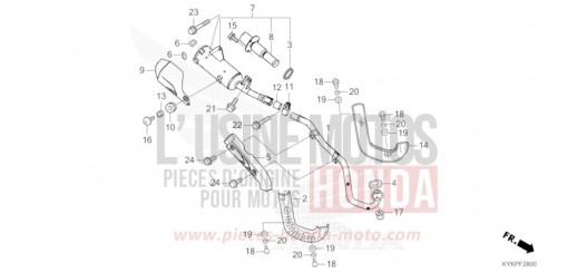SILENCIEUX D'ECHAPPEMENT CRF110FP de 2023